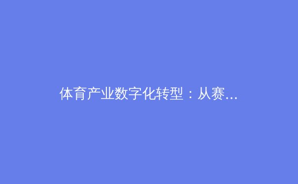 体育产业数字化转型：从赛场到云端的变革与挑战